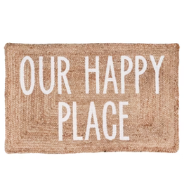 C and F Home Jute Braided Rug, OUR HAPPY PLACE, 36"x23"