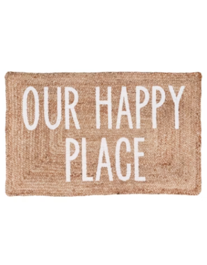 C and F Home Jute Braided Rug, OUR HAPPY PLACE, 36"x23"