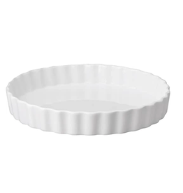 Harold Imports White Porcelain Round Quiche/Tart/Creme Brulee 10''