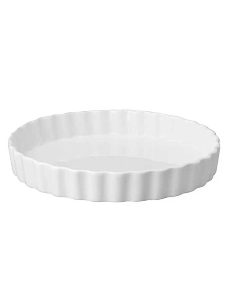 Harold Imports White Porcelain Round Quiche/Tart/Creme Brulee 10''