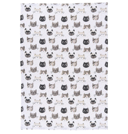 Now Designs Dish Towel Cats Meow, cat faces