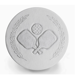 Hand-Crafted Absorbent Ceramic Coaster, Pickle Ball, SINGLE
