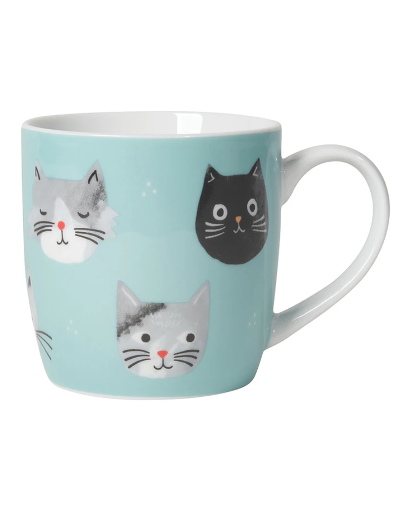 Now Designs Mug Cats Meow now, pale blue