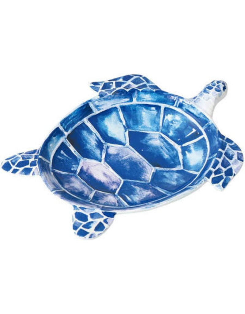 Supreme Housewares Melamine Sea Turtle Plate, Indigo Blue 10"