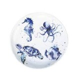 Supreme Housewares Melamine Appetizer Plate, Indigo Blue Sea Life, 6"