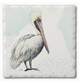 Absorbent Stone Coaster, Pelican Bird
