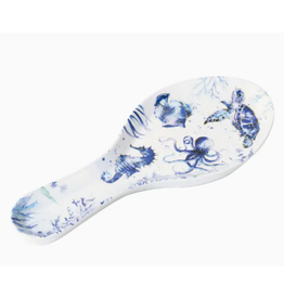 Supreme Housewares Melamine Spoon Rest, Indigo Blue Sea Life