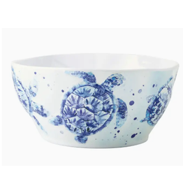 Supreme Housewares Melamine Serving Bowl, Indigo Blue Sea Life. 10"