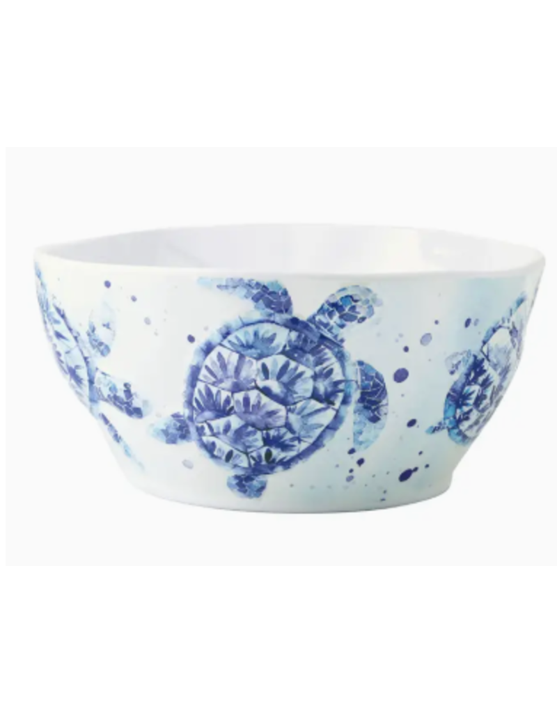 Supreme Housewares Melamine Serving Bowl, Indigo Blue Sea Life. 10"