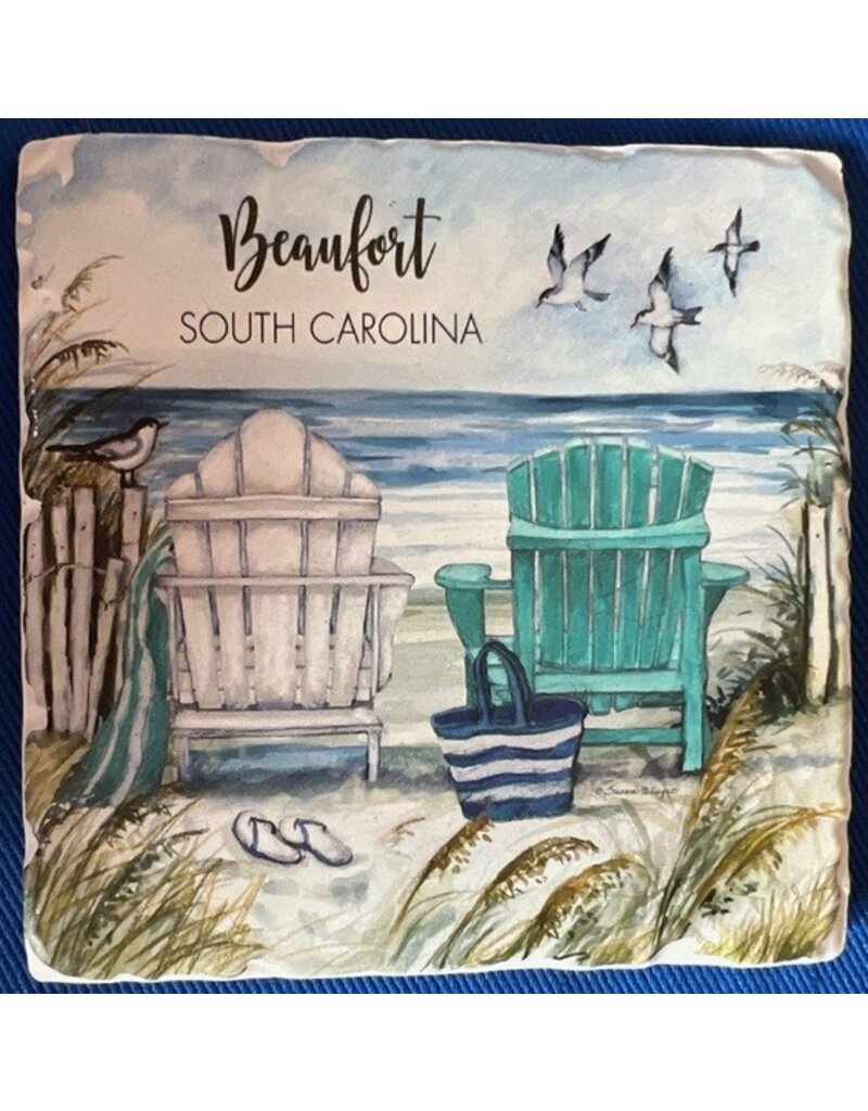 Absorbent Stone Beach Coaster, Beach Chairs BEAUFORT