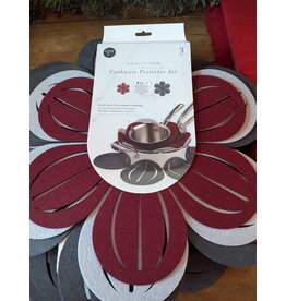 Core Home 3pc Cookware Protectors, Flower Design