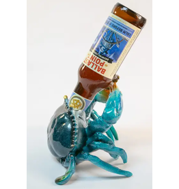 Beachcombers Blue Crab Drinking Wine Bottle Holder-sc