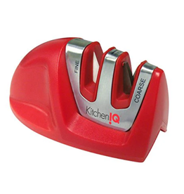 KitchenIQ/Smiths Edge Grip Counter Mini Knife Sharpener, Red/24*