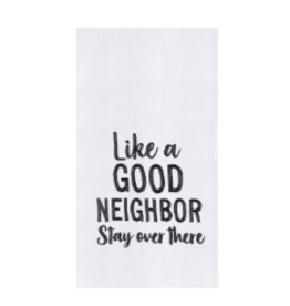 C and F Home Towel, Good Neighbor, waffle weave