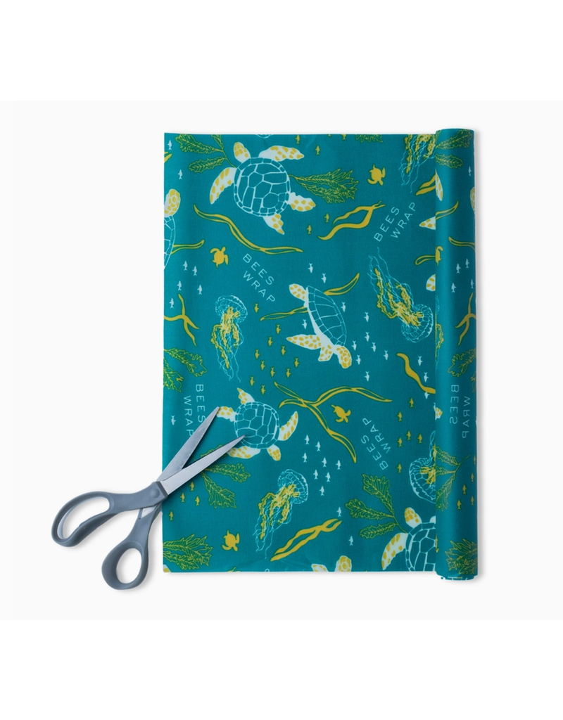 Bee's Wrap Reusable Bee's Food Wrap, OCEANS, 52" Roll - Cut to Size