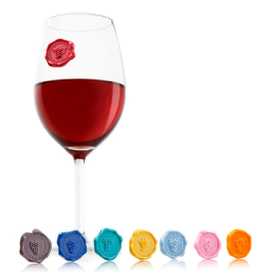 VacuVin Suction Wine Markers, Set of 8