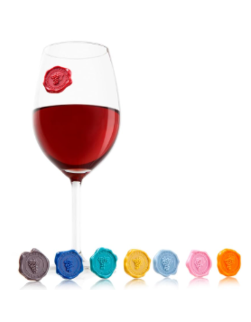 VacuVin Suction Wine Markers, Set of 8