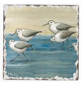Absorbent Stone Coaster, Sandpipers Bird