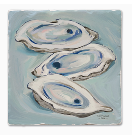 Absorbent Stone Coaster, Oysters