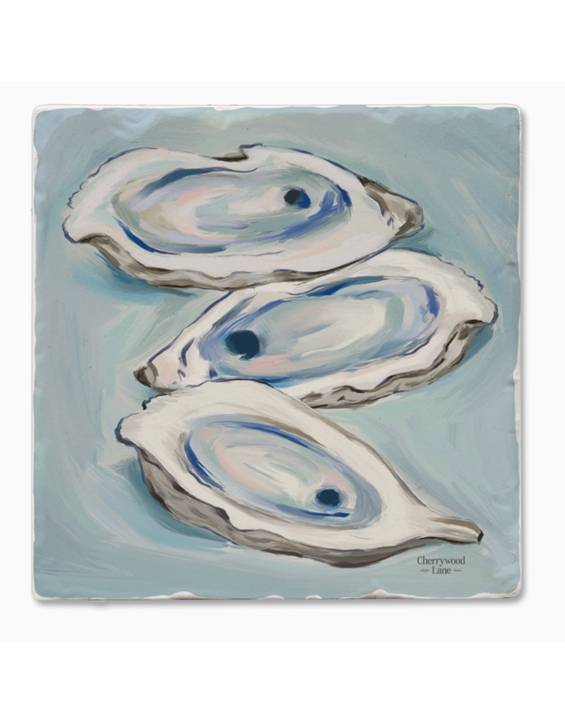 Absorbent Stone Coaster, Oysters