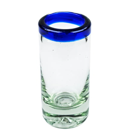 Pacific Merchants Cobalt Blue Rim Shot Glass, 2oz disc