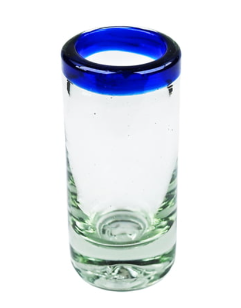 Pacific Merchants Cobalt Blue Rim Shot Glass, 2oz disc