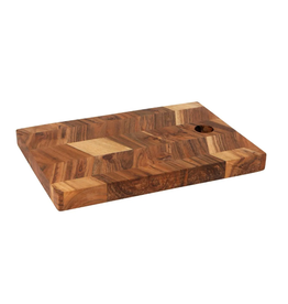 Now Designs Chevron Wooden Serving Board Platter, 10"