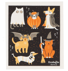 Now Designs Halloween Swedish Dish Cloth Costume Party Cat Dog
