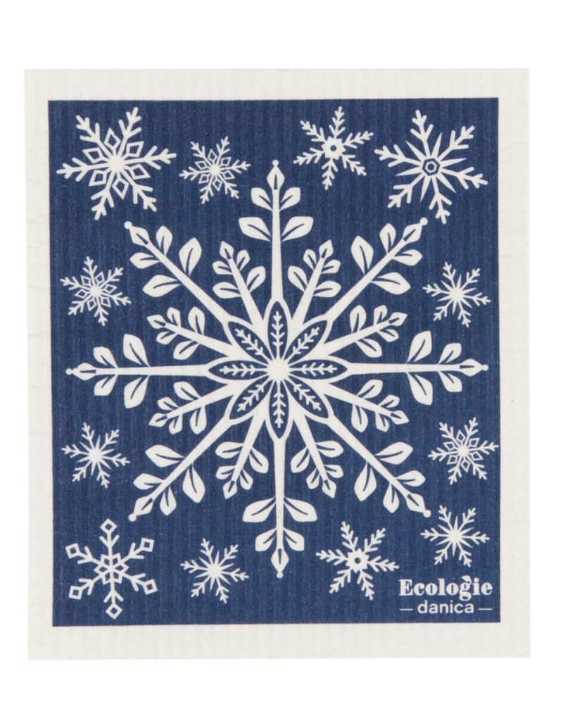 Now Designs Holiday Swedish Dish Cloth Snowflake, blue