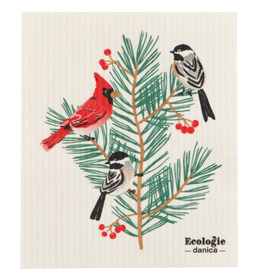 Now Designs Holiday Swedish Dish Cloth Birds & Boughs