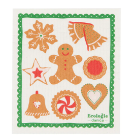 Now Designs Holiday Swedish Dish Cloth Xmas Cookies