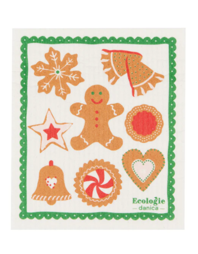 Now Designs Holiday Swedish Dish Cloth Xmas Cookies