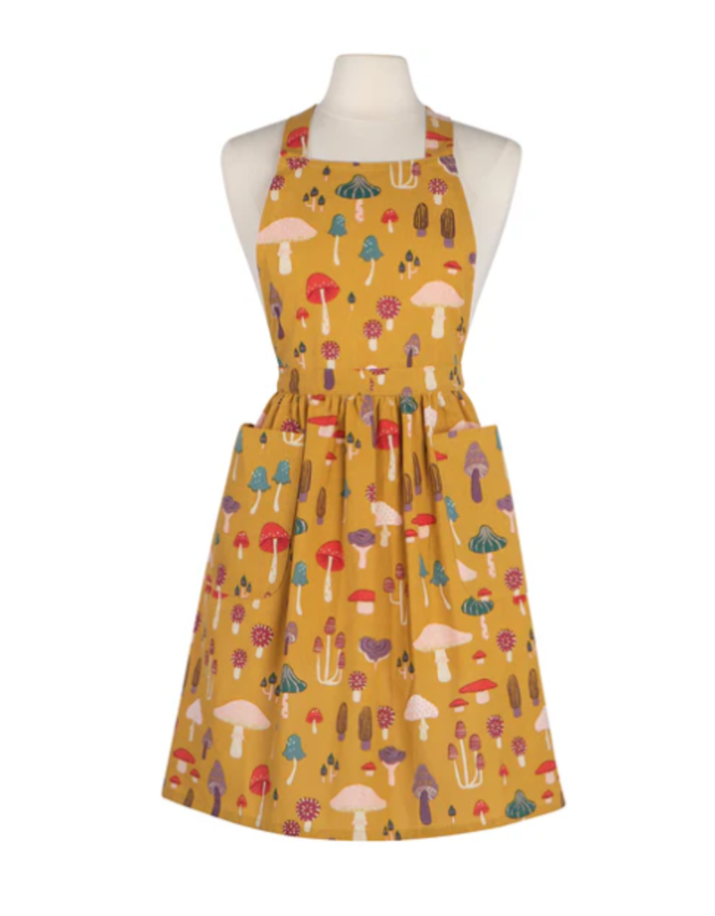 Now Designs Apron, Mushrooms, gold