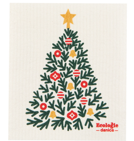 Now Designs Holiday Swedish Dish Cloth Festive Fir Tree
