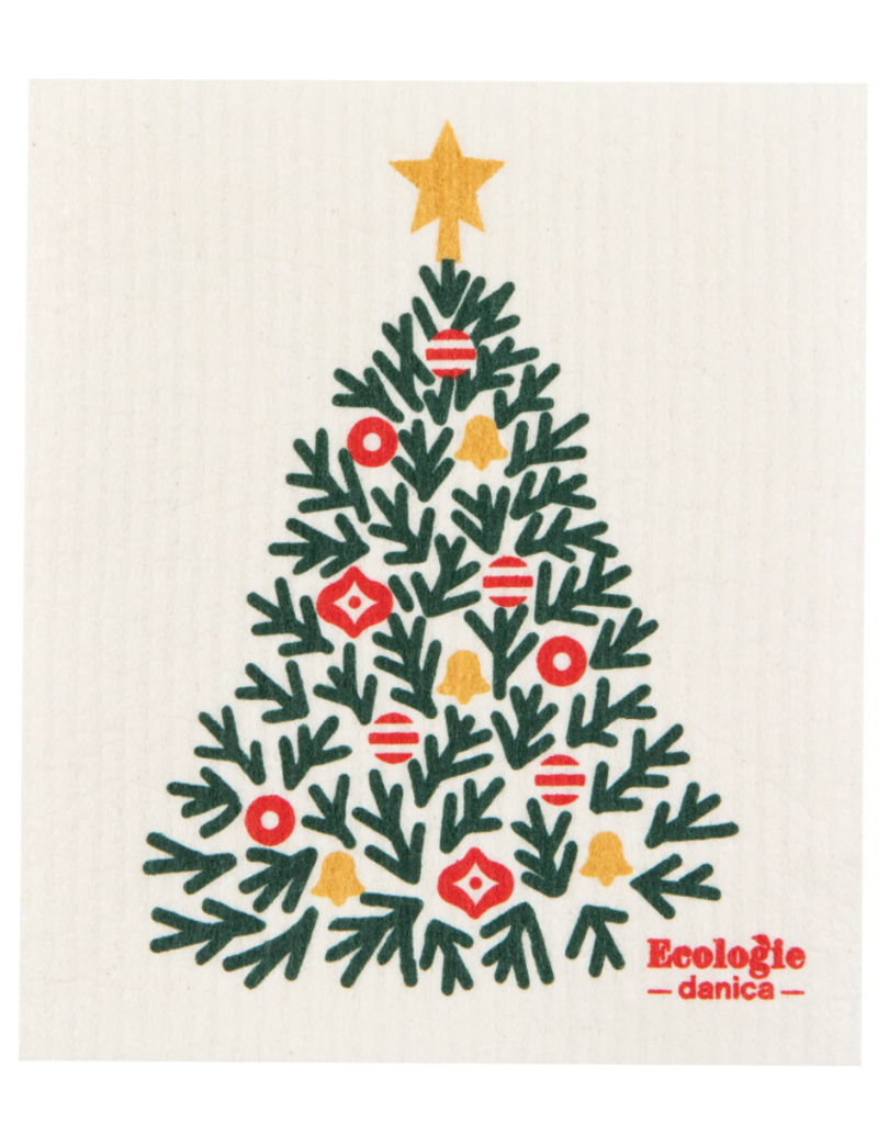 Now Designs Holiday Swedish Dish Cloth Festive Fir Tree