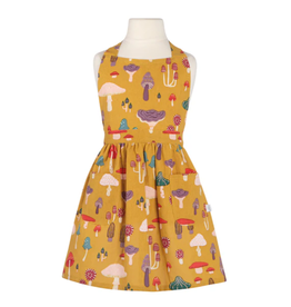 Now Designs Apron Mushrooms, gold CHILD