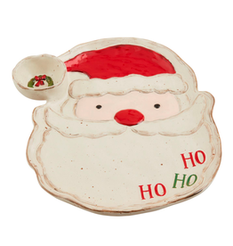 Mudpie Holiday Farm Santa Chip & Dip
