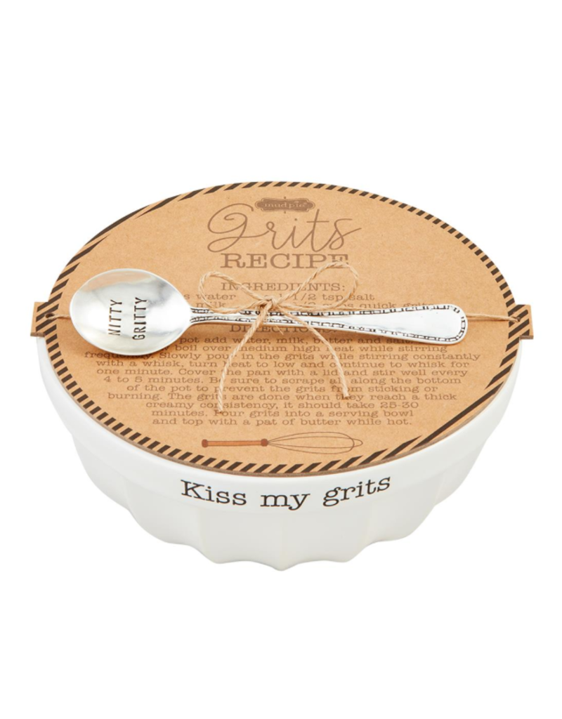 Mudpie Grits Bowl & Spoon Set