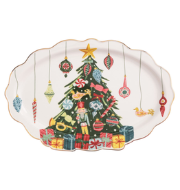 Mudpie Holiday Christmas Tree Ornament Platter