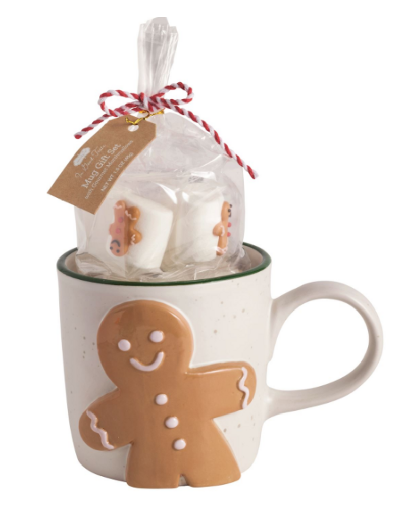 Mudpie Holiday GINGERBREAD MAN Mug & Marshmallow Set