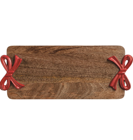 Mudpie Holiday Red Bow Wooden Board