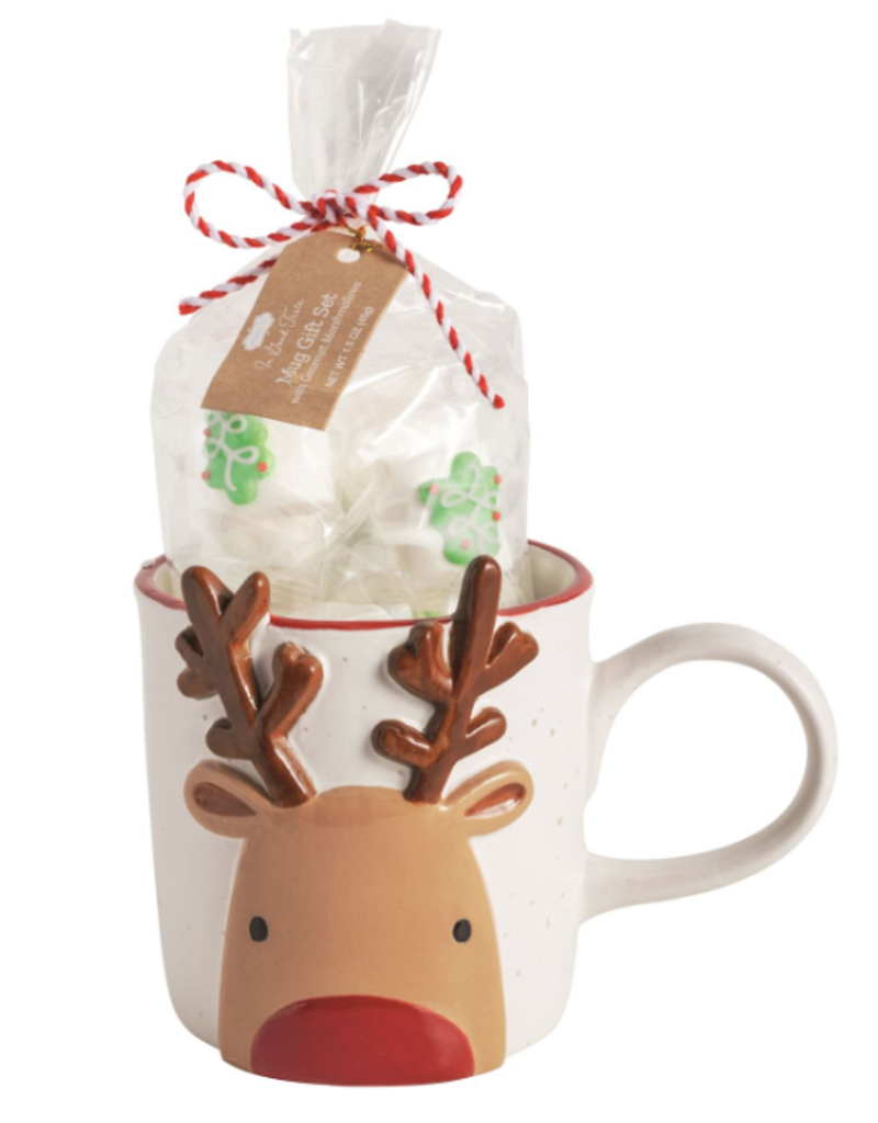 Mudpie Holiday REINDEER Mug & Marshmallow Set