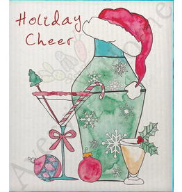 Holiday Swedish Dish Cloth, "Holiday Cheer"