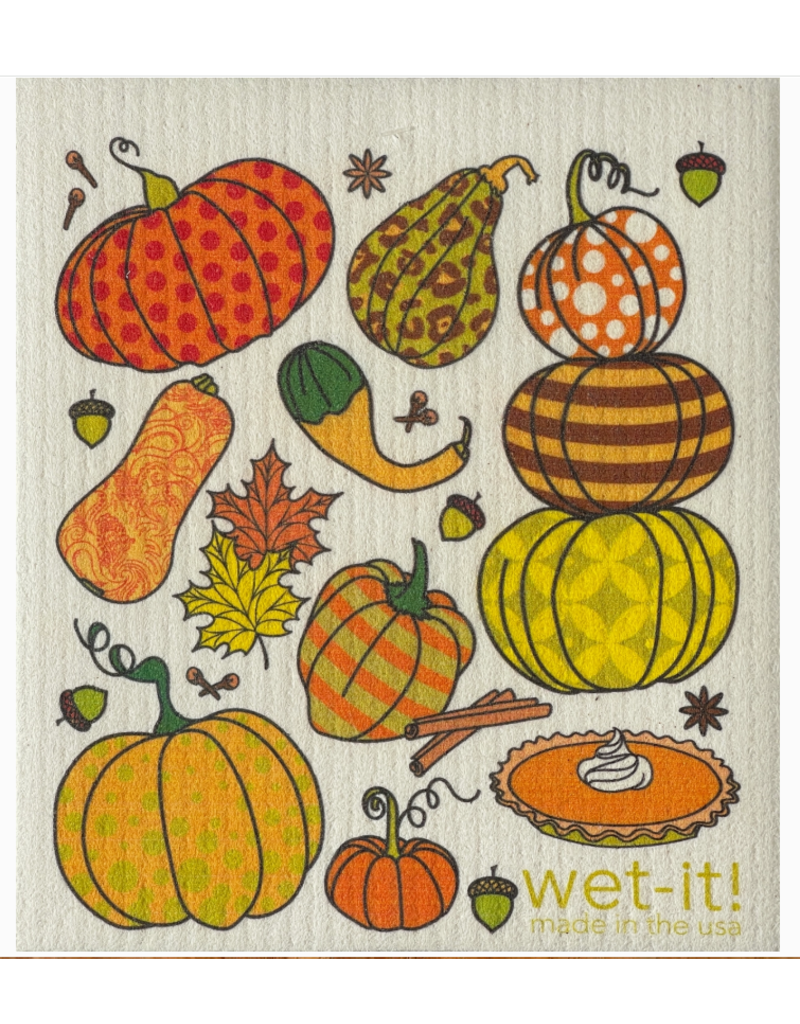 Wet-It Fall Swedish Dish Cloth Harvest Pumpkins & Gourds