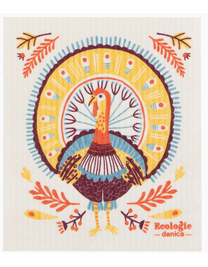 Now Designs Fall Swedish Dish Cloth Autumn Plenty Turkey