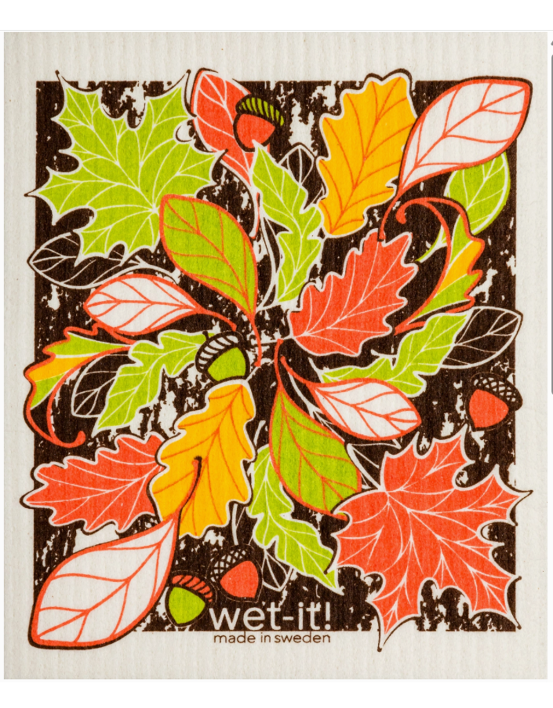 Wet-It Fall Swedish Dish Cloth Fall Leaves