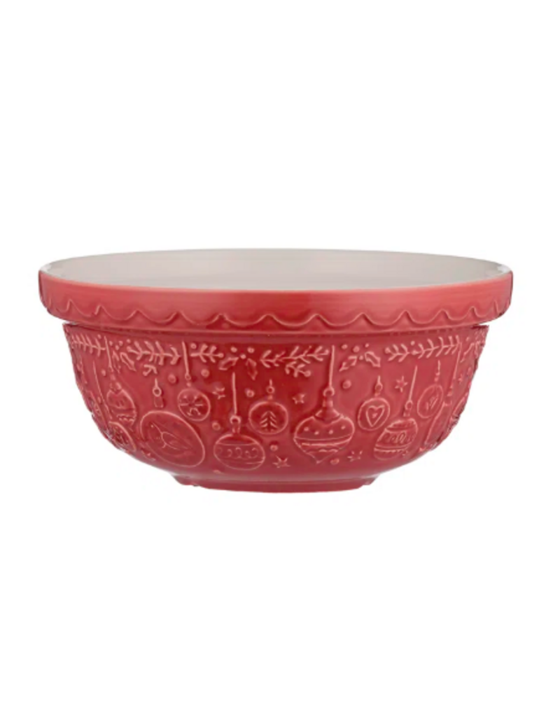 Mason Cash HOLIDAY Ceramic S30 Mixing Bowl 8.25", RED-micr and dish safe