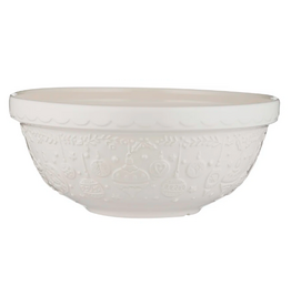 Mason Cash HOLIDAY Ceramic S18 Mixing Bowl 11", CREAM-micr and dish safe