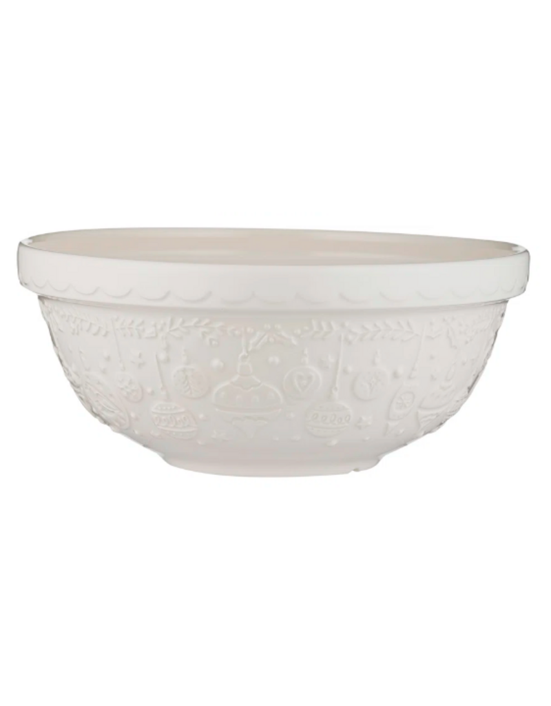 Mason Cash HOLIDAY Ceramic S18 Mixing Bowl 11", CREAM-micr and dish safe