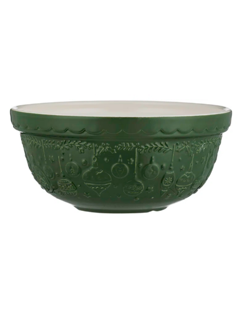 Mason Cash HOLIDAY Ceramic S24 Mixing Bowl 9.75", GREEN-micr and dish safe